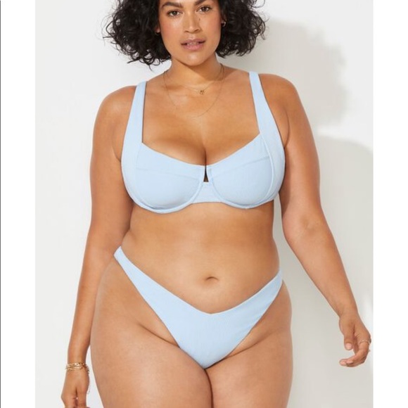 NWT✨ MONDAY swimsuit Camille Kostek baby blue bikini set - Picture 3 of 4